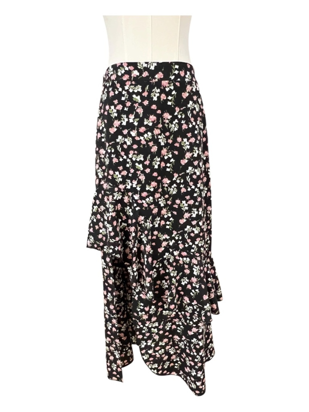 EUC BTFBM Boho Floral High Low Ruffle Skirt | Size M
